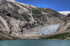 Nigardsbreen glacier seen from the parking lot.