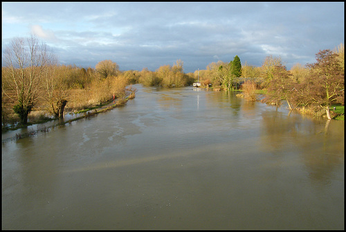 River Thames in flood at Oxford
