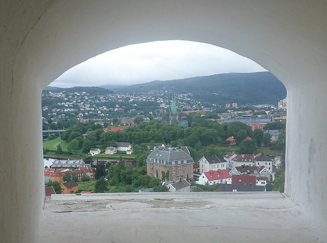 Blick von der Kristiansten-Festung auf die Stadt Trondheim