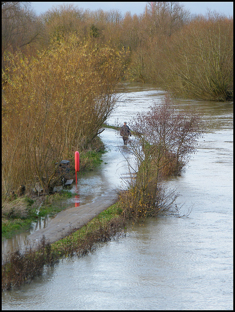 flooded towpath