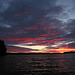 Sunset over lake Mustaselkä