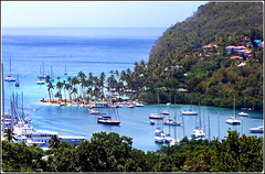 St.Lucia : Marigot  Bay, il più bel porto naturale dell'isola