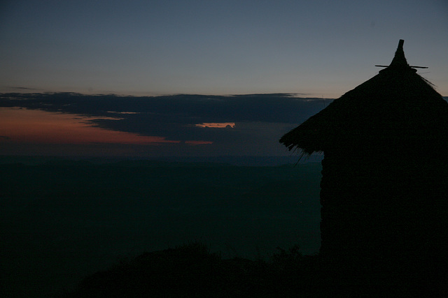 Sunset in Ethiopian mountains
