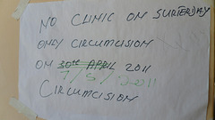 Announcement at Zambian Clinic