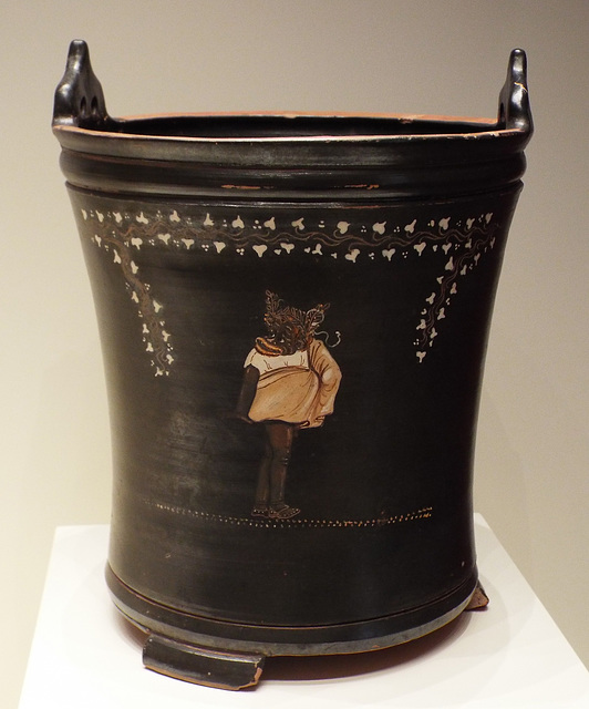 Gnathian Situla with a Comic Actor in the Getty Villa, June 2016
