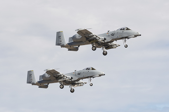 47th Fighter Squadron Fairchild A-10C Thunderbolts 80-0146 and 82-0663