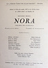 Henrik Ibsen - Nora (Hejmo de ludiloj) - afiŝo pri la esperantlingva surscenigo (1957)