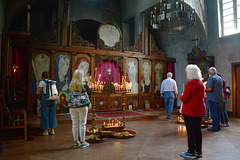 Bulgaria, Rupite, Devotees in the Church of St. Petka
