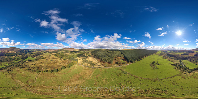 Glen Prosen - Angus Glens - Scotland - Aerial Photosphere 02-10-2016