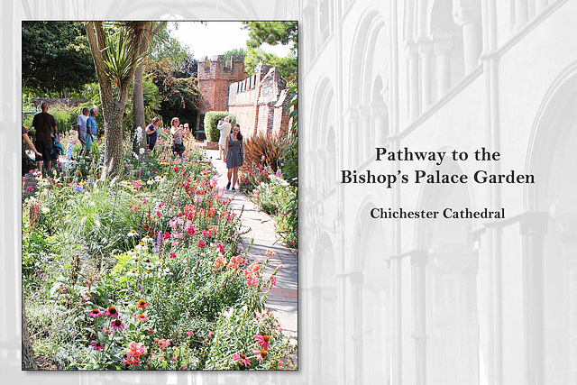 Pathway to Bishop's Palace Gardens Chichester 6 8 2014