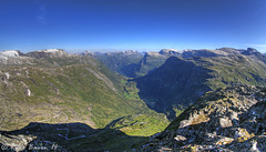 The view from Dalsnibba (1476 m.a.s.l), Geiranger.