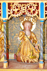 Kraak, Altar der Johanniterkirche, Heilige Frau mit Drachen