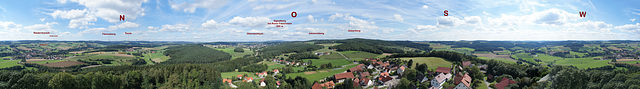 Blick von Burg Haus bei Oberviechtach