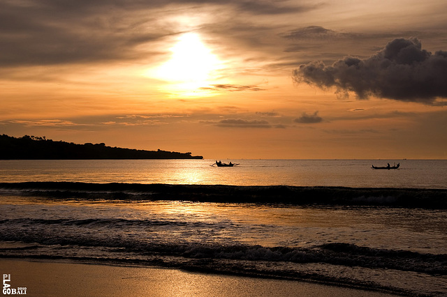 Sunset of the beach Jimbaran, Bali