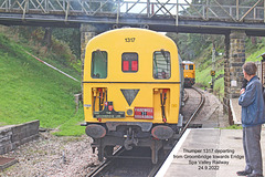 Thumper 1317 departing from Groombridge Spa Valley Railway 24 9 2022