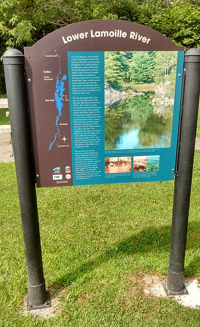 Lower Lamoille river sign