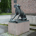 Norway, Sculpture of the Wolf next to the Trondheim Art Museum