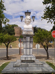 Bust of the poetess Florbela Espanca.