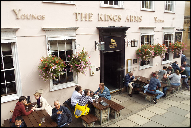 past the Kings Arms