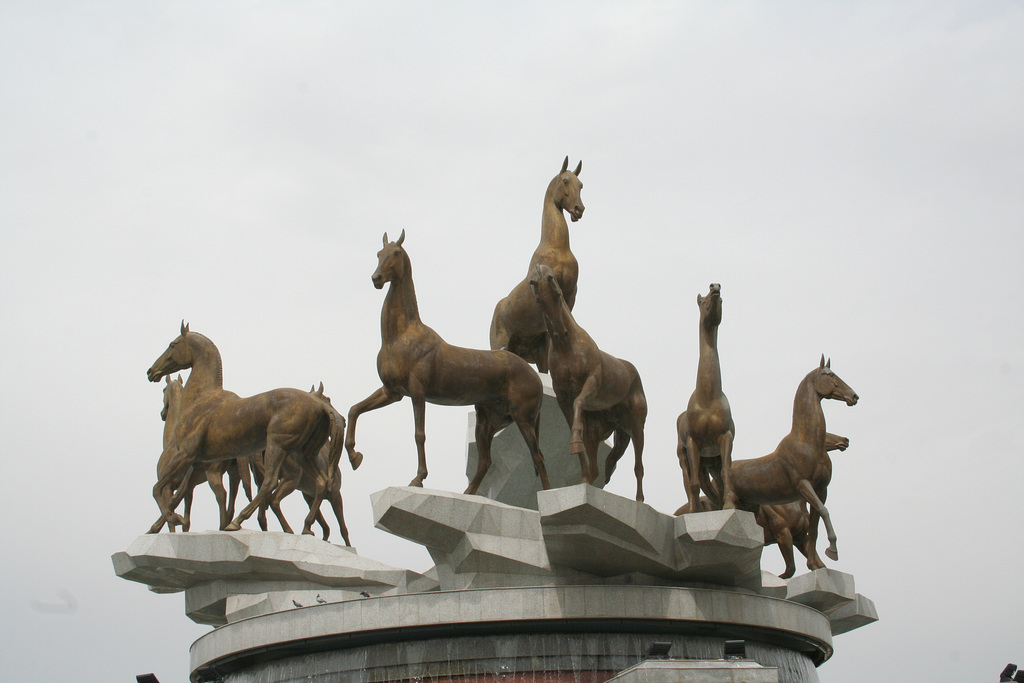 A monument to the Akhal-Teke horses