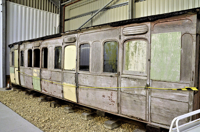 Isle of Wight Steam Railway - waiting restoration in the new 'Train Story' museum building