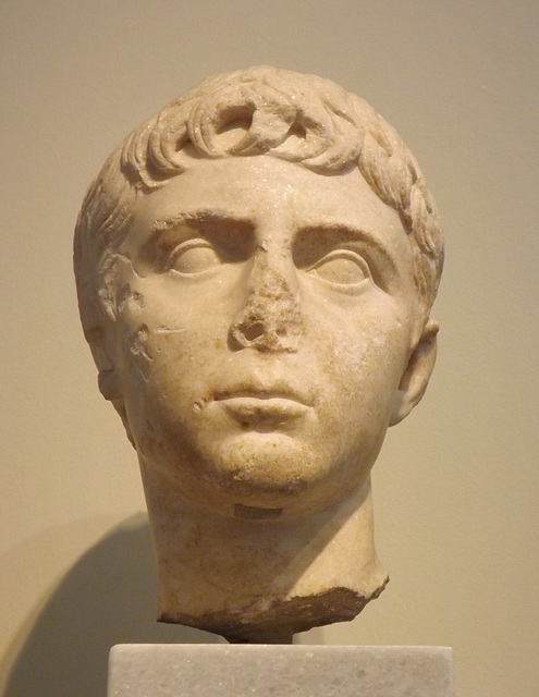 Portrait of Gaius or Lucius Caesar from Athens in the National Archaeological Museum of Athens, May 2014