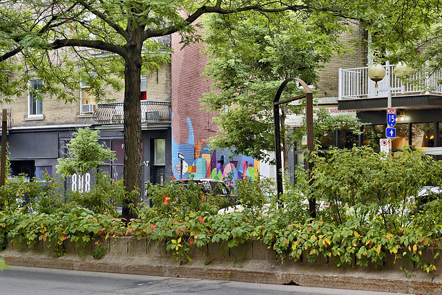 The Mural at Number 808 – Atwater Street between St-Antoine below St-Antoine, Montréal, Québec