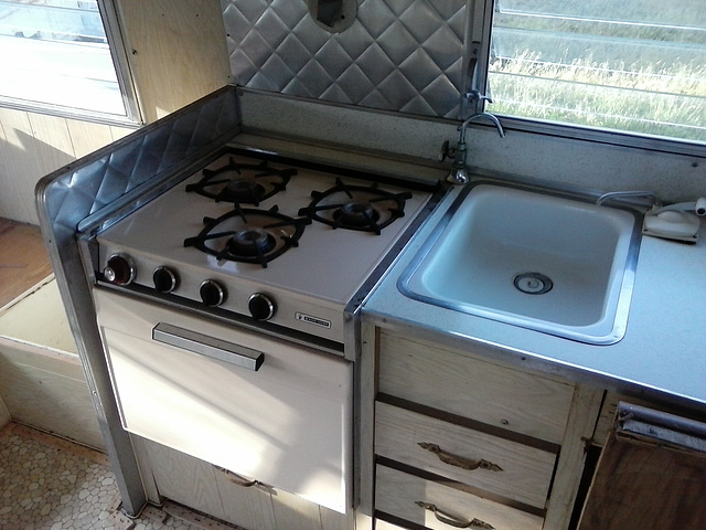 Stove and sink