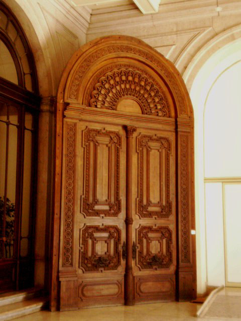 Door preserved for display.