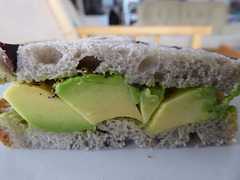 Who's for an avocado and olive bread sandwich? (Forget the diet: it's Easter Saturday!)