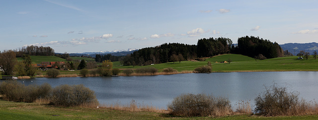 Panorama am Muttelsee (aus 2 Bilder zusammengesetzt)