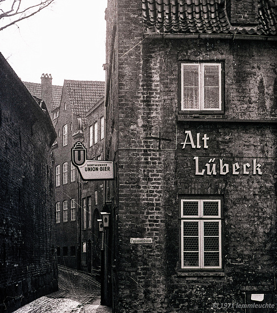 In der Altstadt Lübecks, 1971