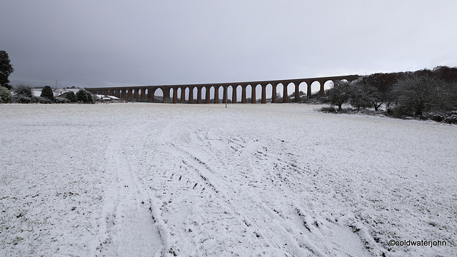 The Culloden viaduct at Clava in winter