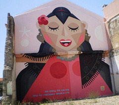 Mural of the fado singer.