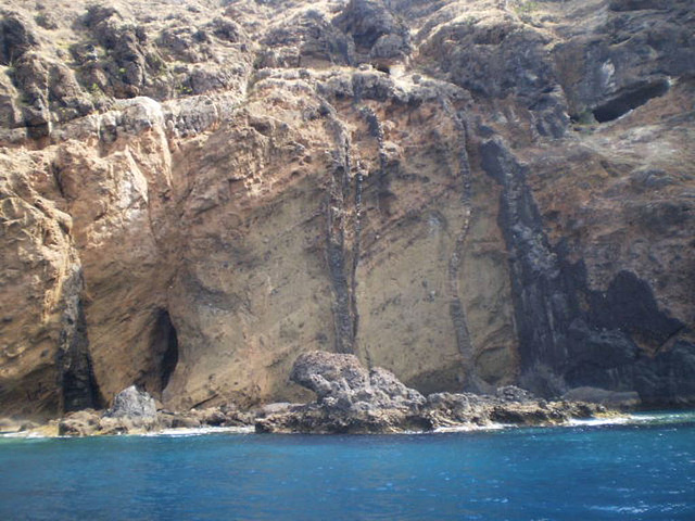 Exposed magma tunnels.
