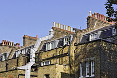 Chimneys – Gower Street seen from Store Street, Bloomsbury, London, England