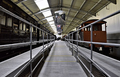 Isle of Wight Steam Railway - Haven Street in the new 'Train Story' museum building display.