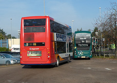 Stagecoach East buses at Addenbrooke's, Cambridge - 6 Nov 2019 (P1050019)