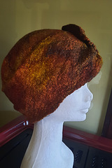 felt turban in autumn colours