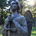 Angel Holding a Sword in Greenwood Cemetery, September 2010