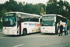 Bebb Travel CN51 XNU and Park's of Hamilton HSK 643  at Tebay - 4 May 2004