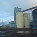 Grain silos in winter