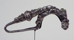 Gilded Silver La Tene III Type Fibula in the Archaeological Museum of Madrid, October 2022
