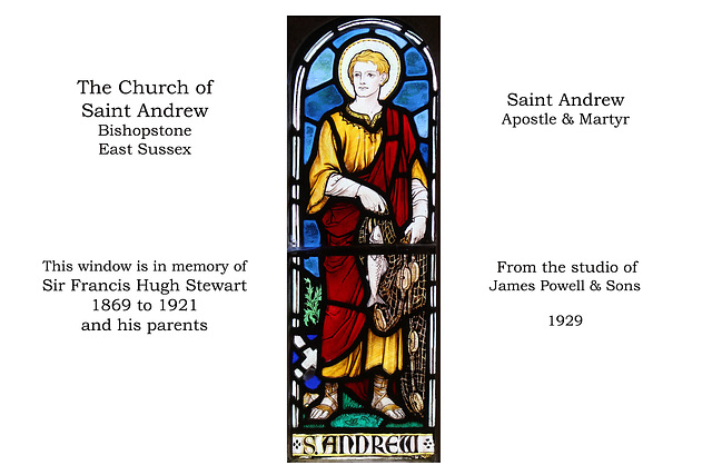 St Andrew Francis Stewart & parents memorial  - Saint Andrew's Bishopstone