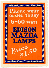 Edison Mazda Lamps Poster Stamp