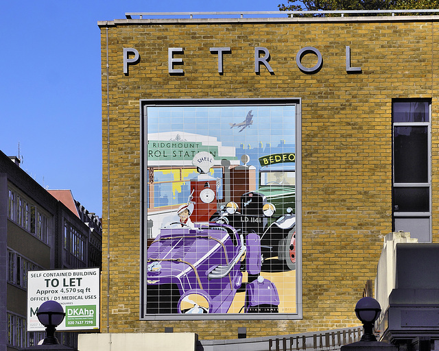 Petrol – Store and Ridgmount Streets, Bloomsbury, London, England