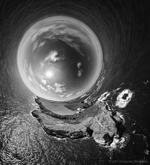 Todhead Lighthouse Inverted Planet BW
