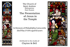 The Presentation - Philadelphia Farncombe memorial - Saint Andrew's Church - Bishopstone