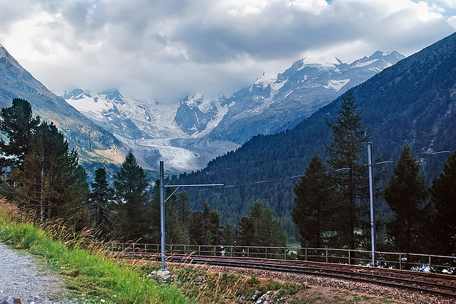 Berninabahn and Piz Bernina