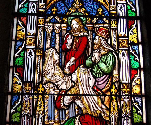 Detail of West Window by William Warrington, Ashover Church, Derbyshire